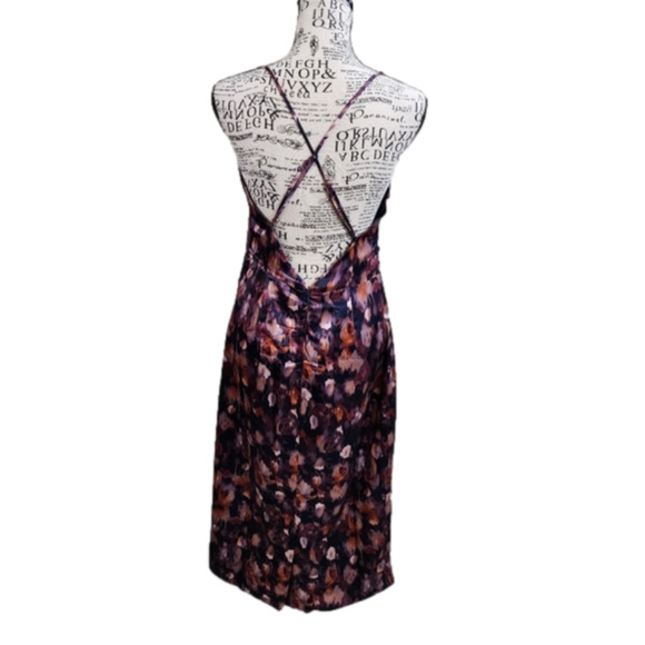 Jason Wu floral flattering ruched watercolor midi dress size small new!!! - Picture 7 of 8